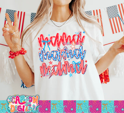 Patriotic Mama PNG Digital Design