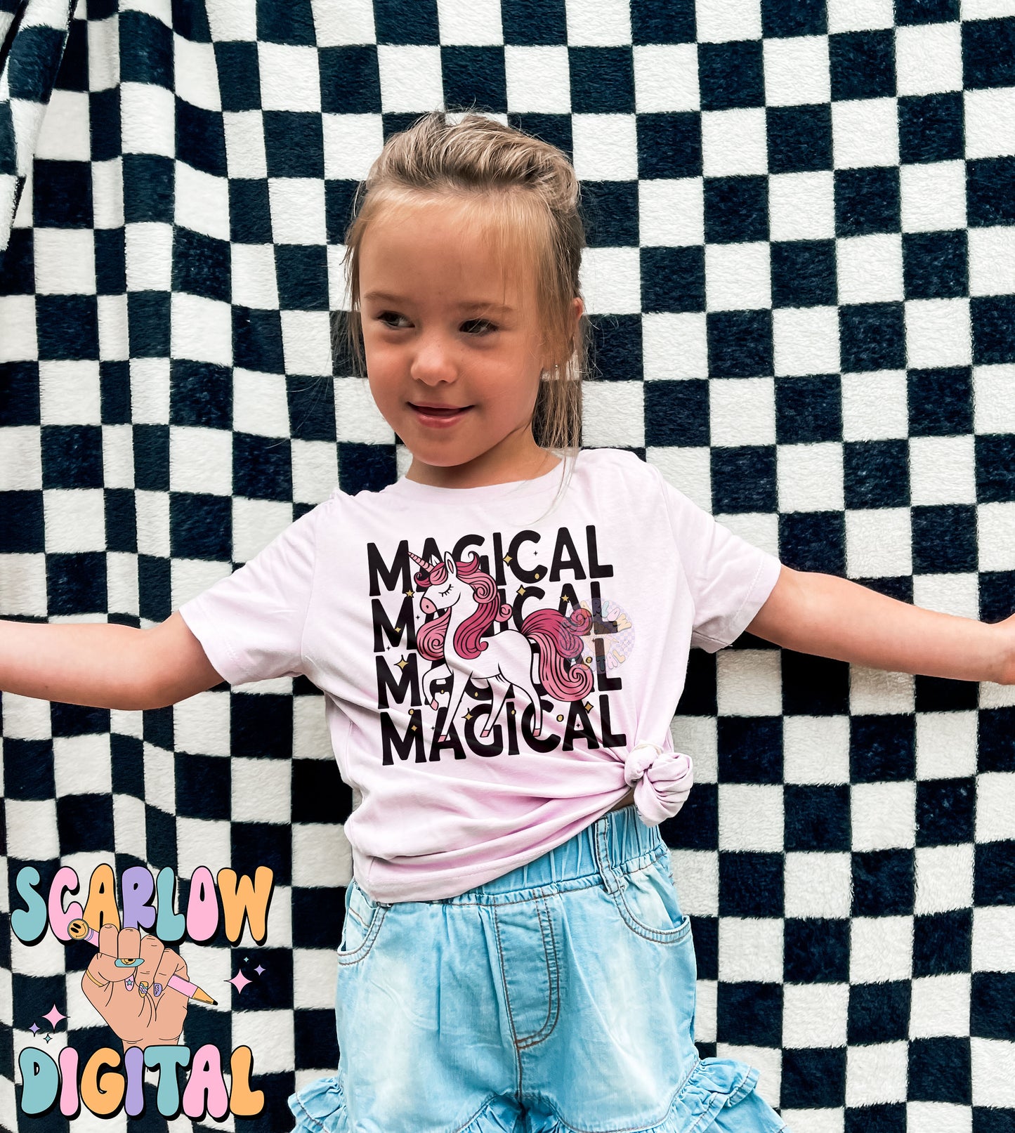 Magical PNG Digital Design Download, unicorn png, cute png designs, little girl designs, girl tshirt png, trendy png, preppy png designs