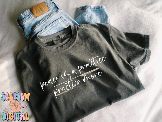 Peace is a Practice PNG Digital Design