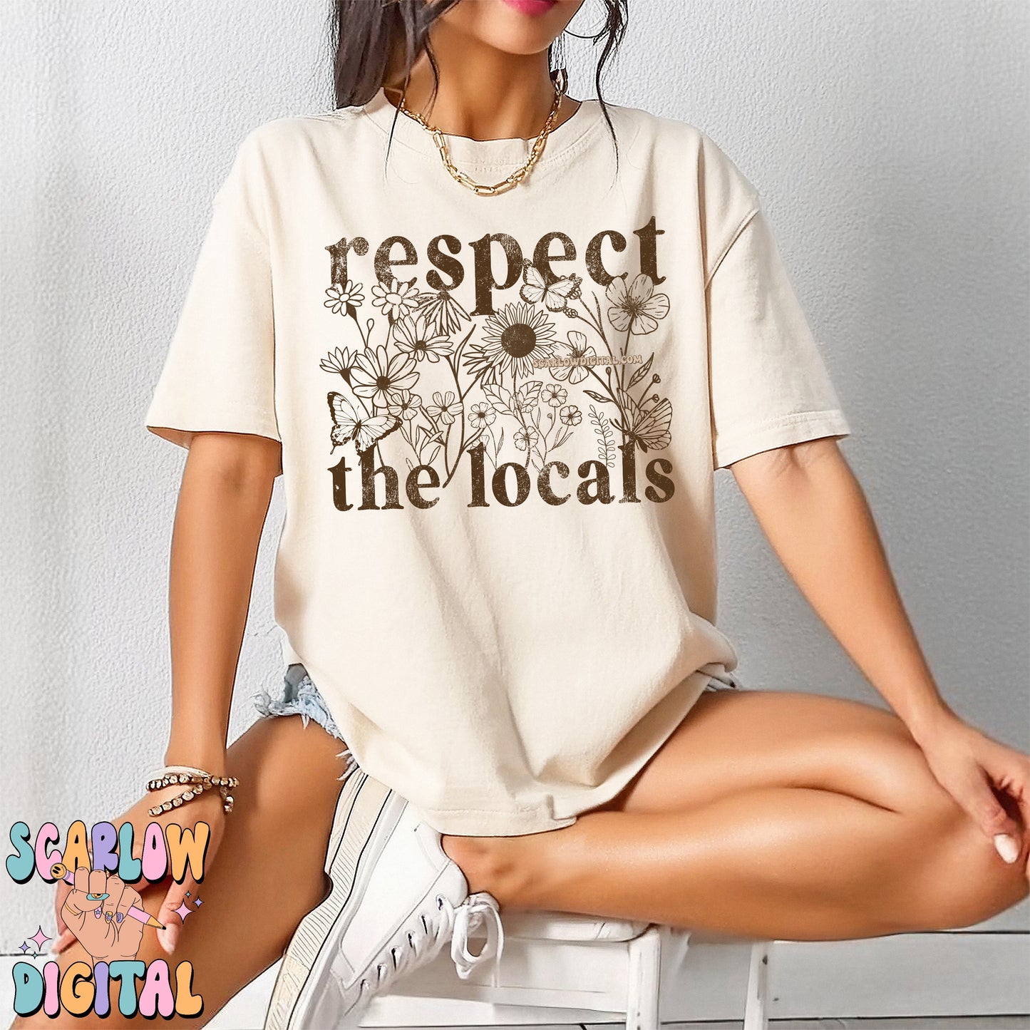 Respect The Locals PNG Digital Design