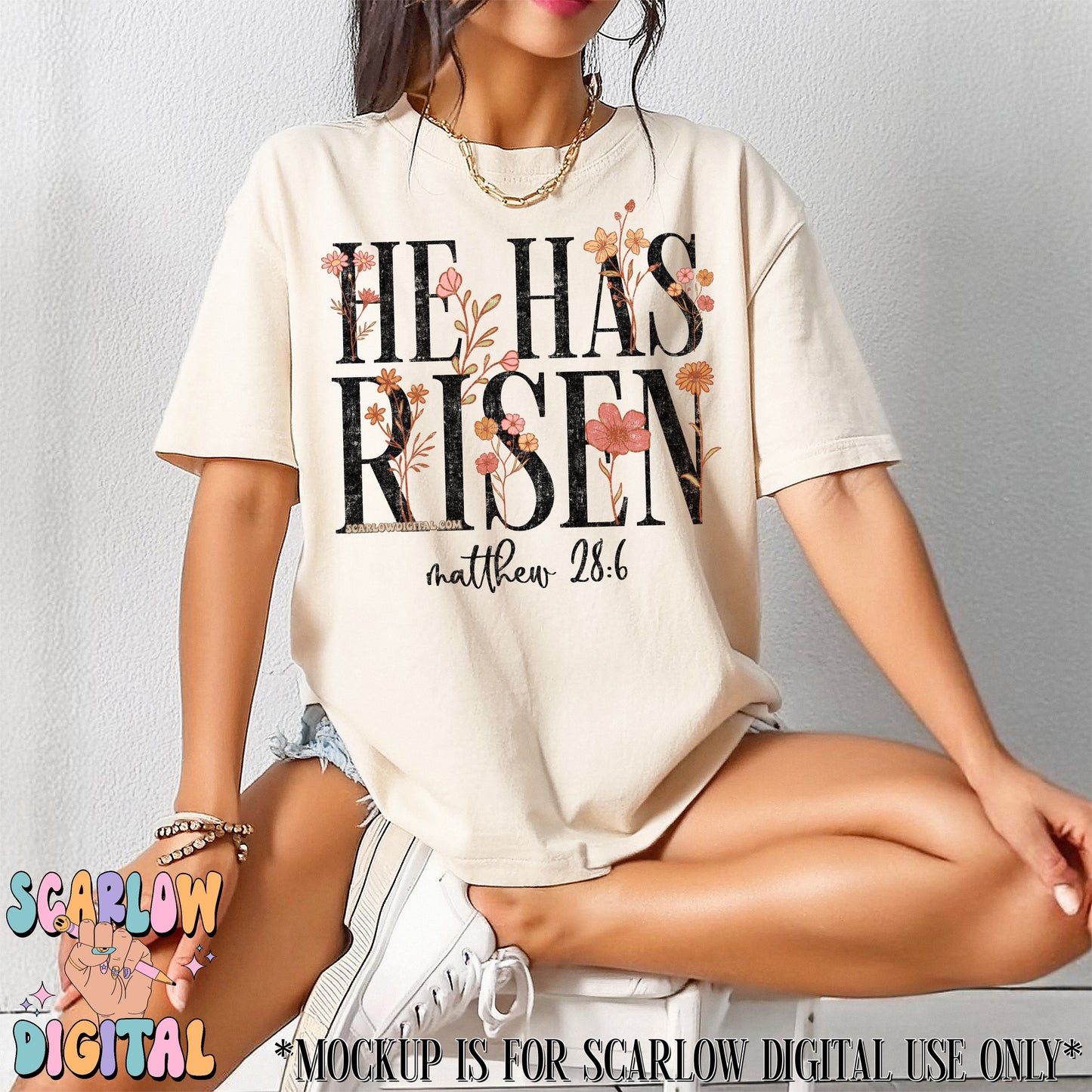 He Has Risen PNG Digital Design