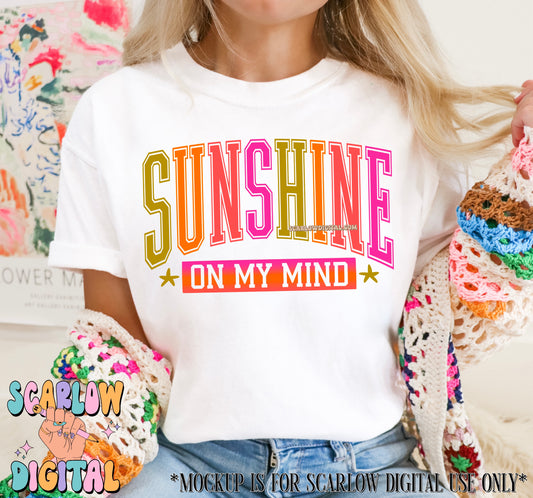 Sunshine On My Mind PNG Digital Design