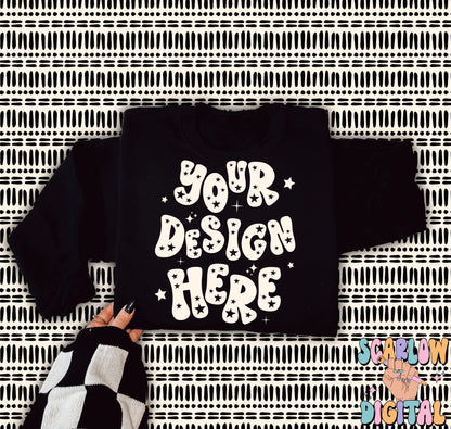 Gildan Black Sweatshirt Mockup