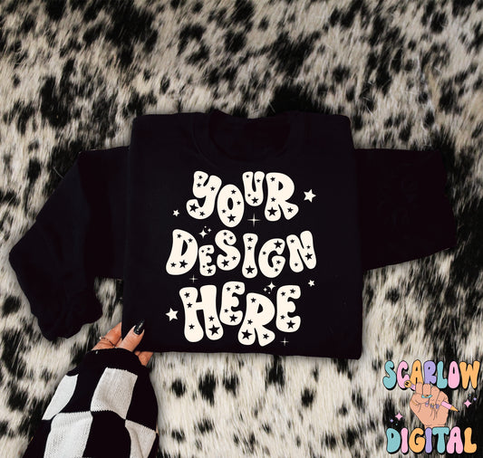 Gildan Black Sweatshirt Mockup