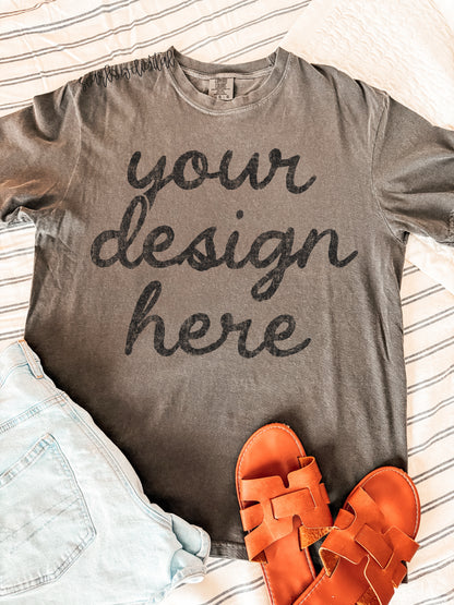 Pepper Comfort Colors Unisex Garment-Dyed Heavyweight T-Shirt 1717 Mockup