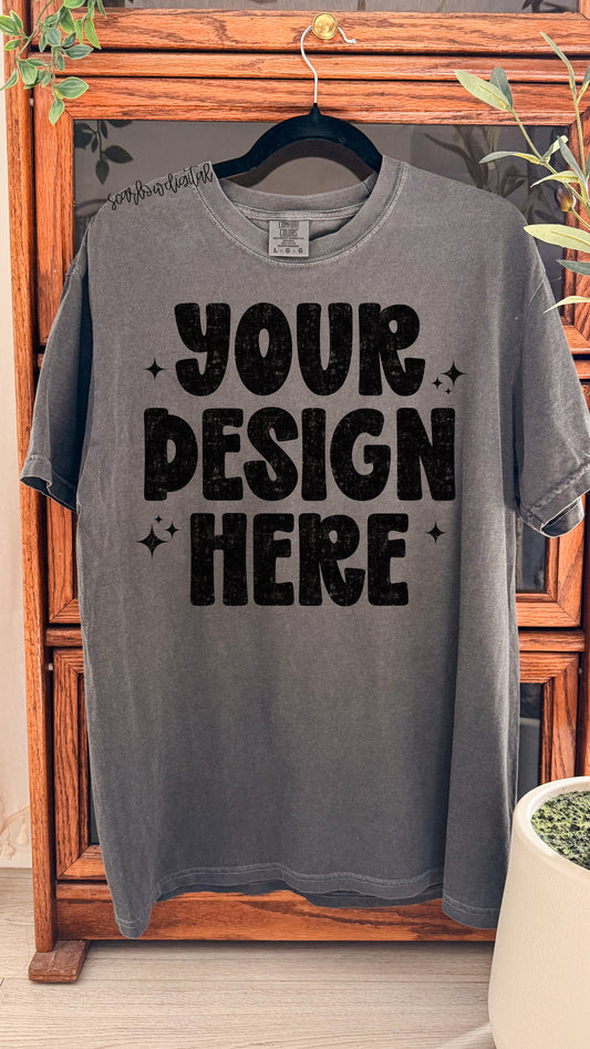 Pepper Comfort Colors Unisex Garment-Dyed Heavyweight T-Shirt 1717 Mockup