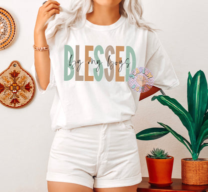 Blessed By My Boys PNG-Mama Sublimation Digital Design Download-mom of boys png, png for moms, boho mama png, simple mama png, mom designs