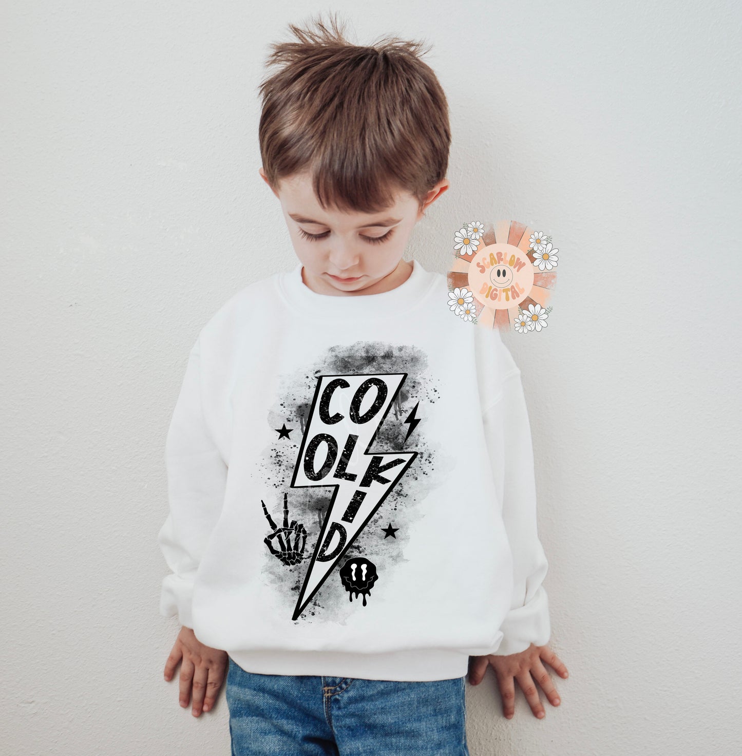 Cool Kid PNG-Rocker Sublimation Digital Design Download-rocker boy png, little boy png, skeleton png, grunge png, edgy png, png for boys