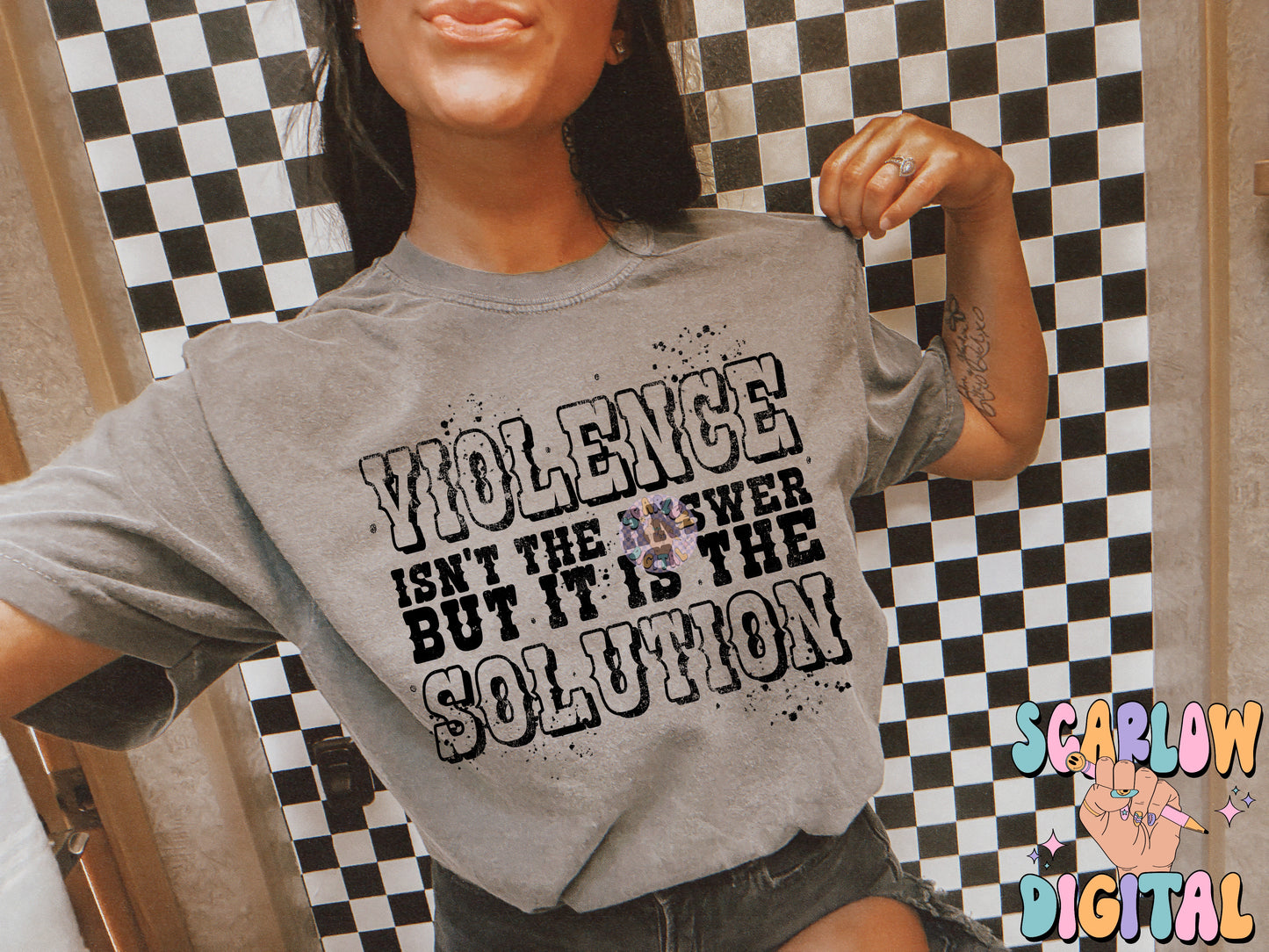 Violence Isn't The Answer But It Is The Solution PNG Digital Design