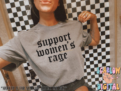 Support Women's Rage PNG Digital Design