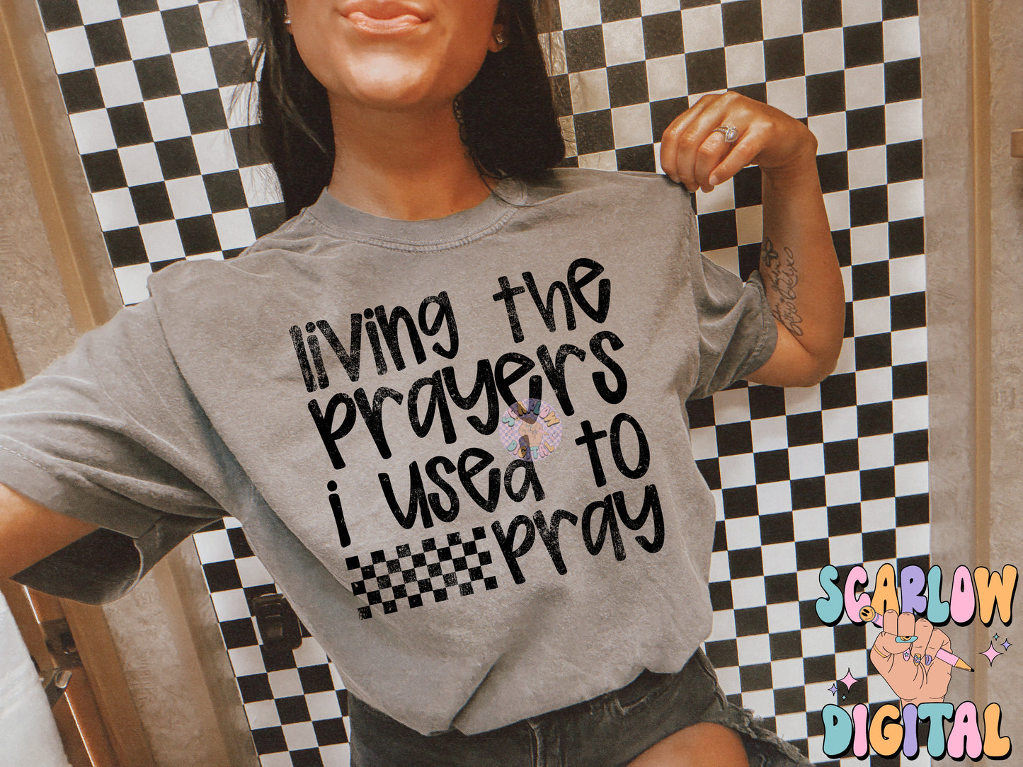 Living the Prayers I Used to Pray PNG Digital Design Download