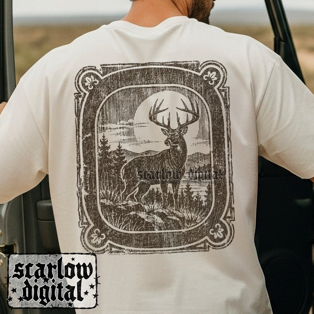 Deer Hunting PNG Digital Design
