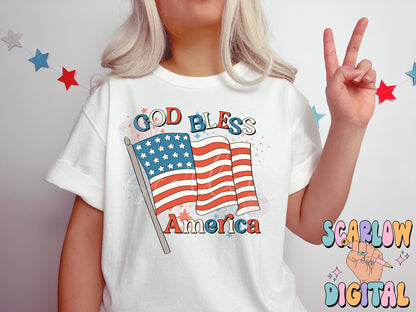 God Bless America PNG-July 4th Sublimation Digital Design Download-patriotic png, american flag png, fourth of july png, proud american png