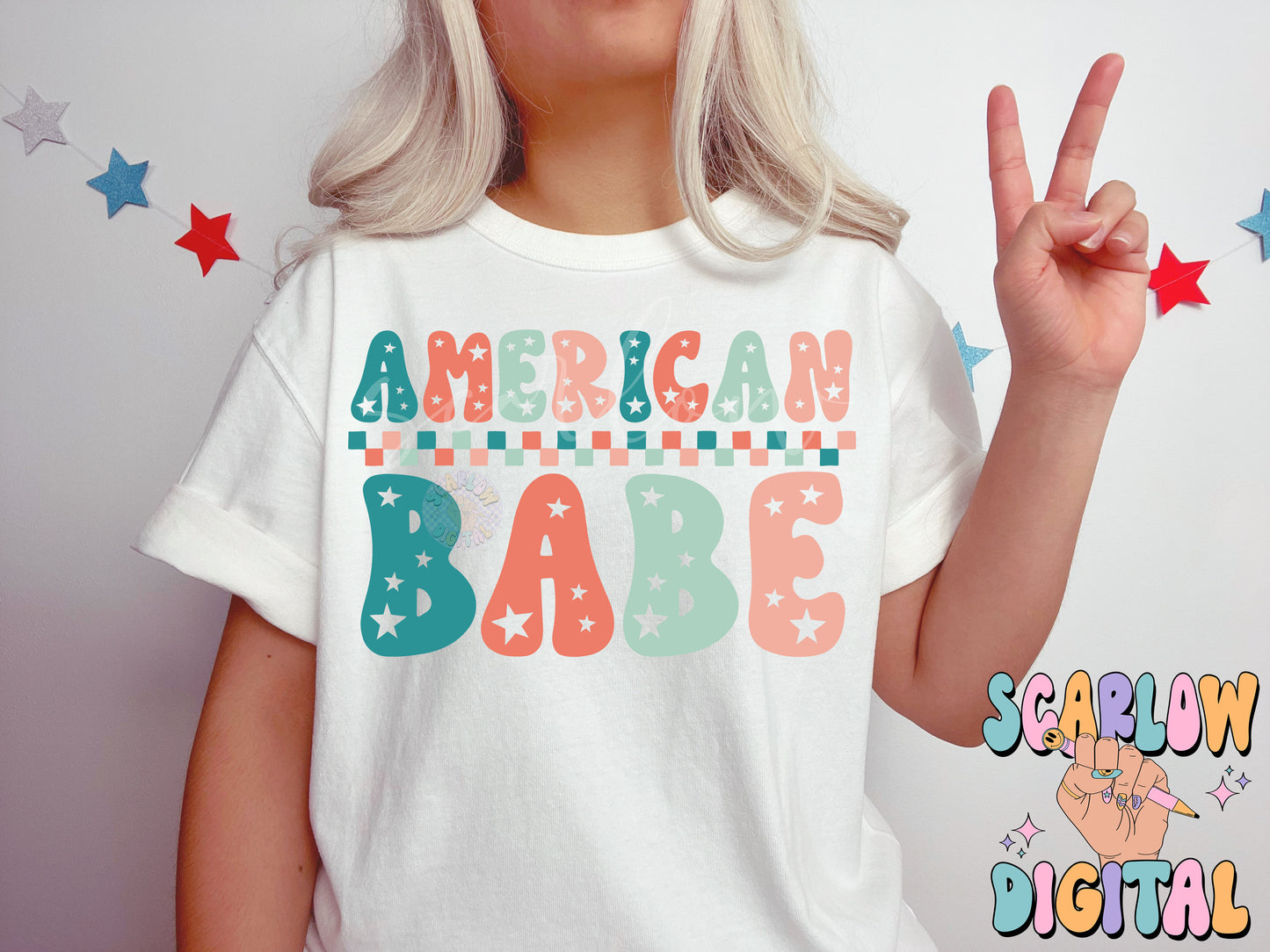 American Babe PNG-Fourth of July Sublimation Digital Design Download-kids fourth png, freedom png, patriotic png, simple july 4th png design