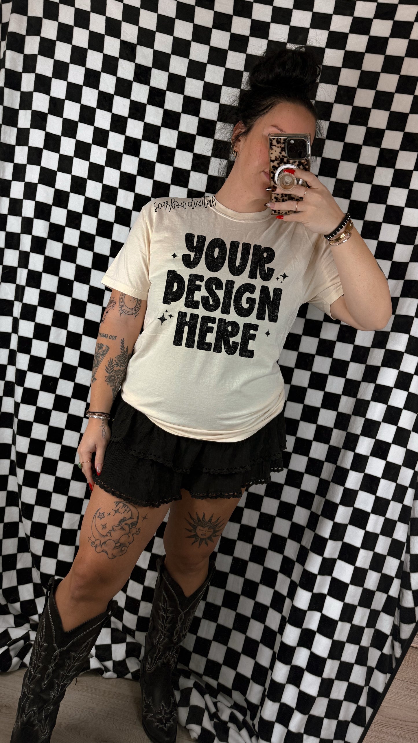 ✨ NEW NEW NEW ✨ Ivory Comfort Colors Unisex Garment-Dyed Heavyweight T-Shirt 1717 Mockup