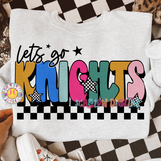 Let's Go Knights PNG Digital Design
