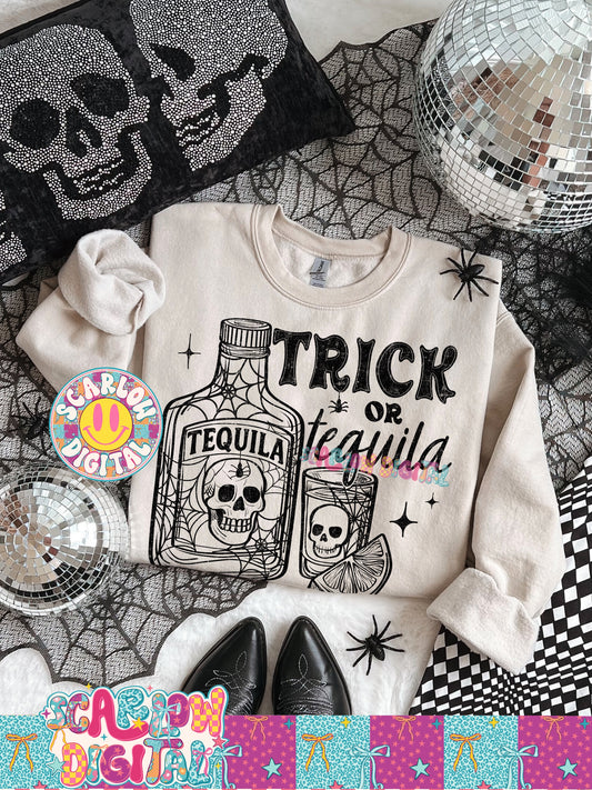 Trick or Tequila PNG Digital Design