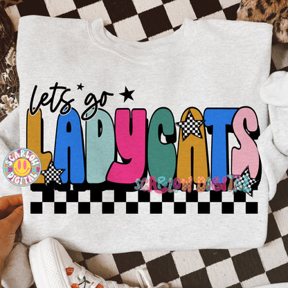 Let's Go Ladycats PNG Digital Design