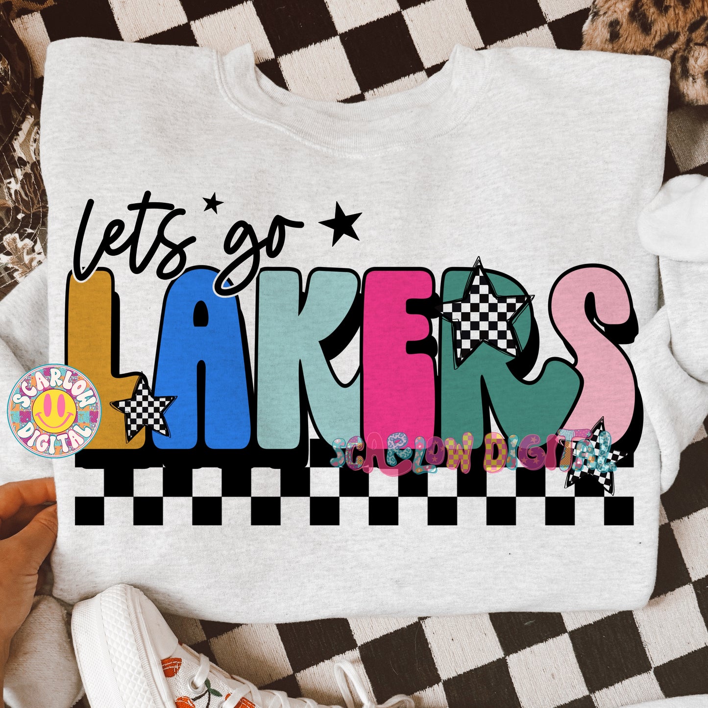 Let's Go Lakers PNG Digital Design