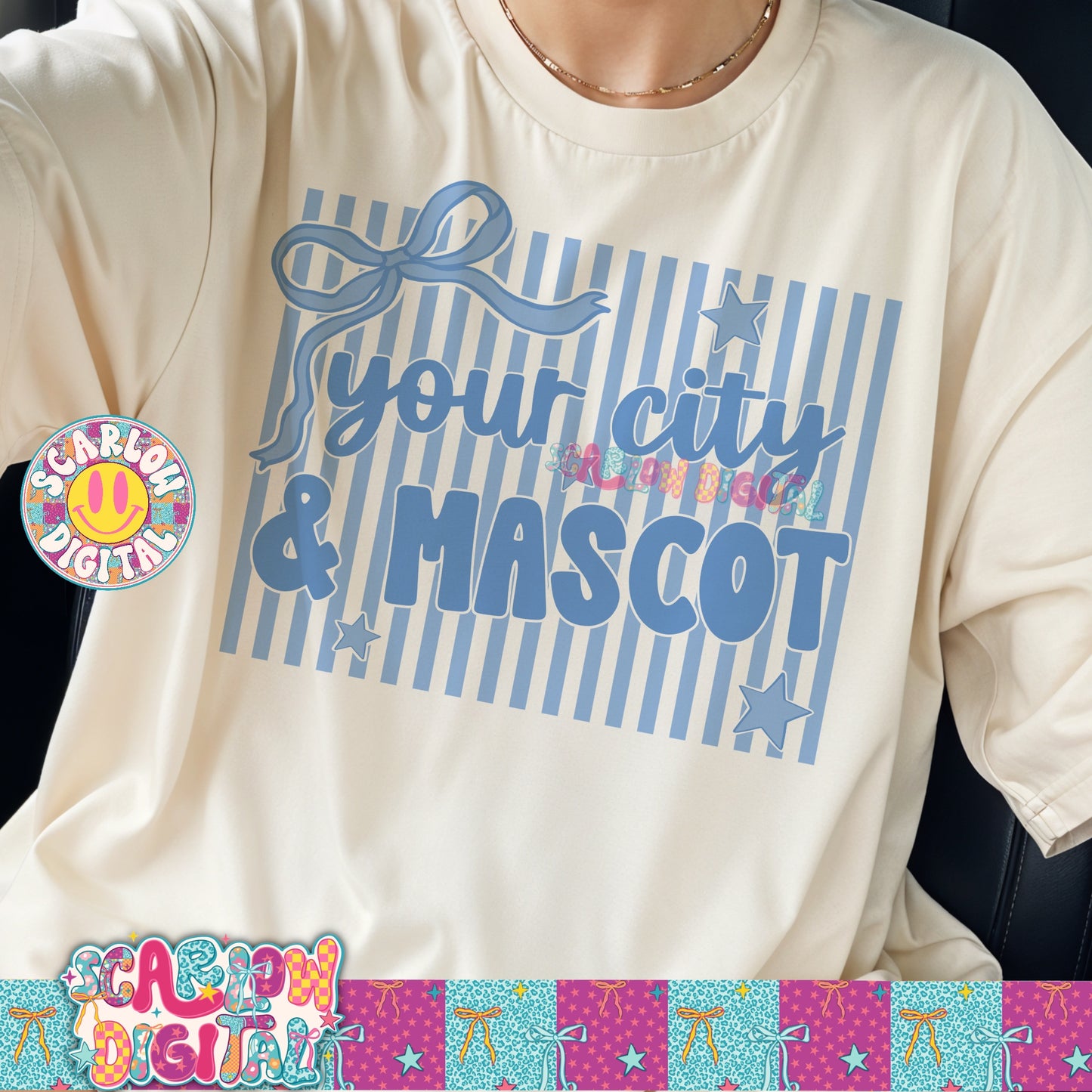 Light Blue Mascot Custom Design  - REVIEW DESCRIPTION BEFORE PURCHASING
