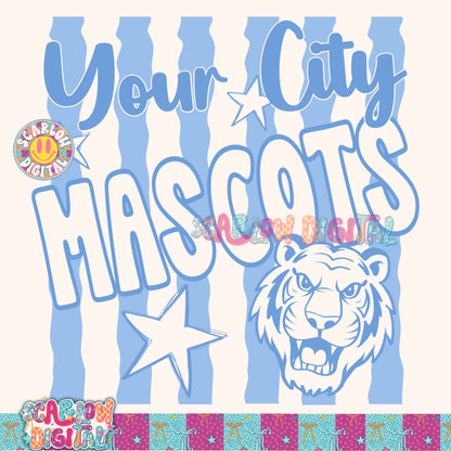 Light Blue Mascot Custom Design  - REVIEW DESCRIPTION BEFORE PURCHASING