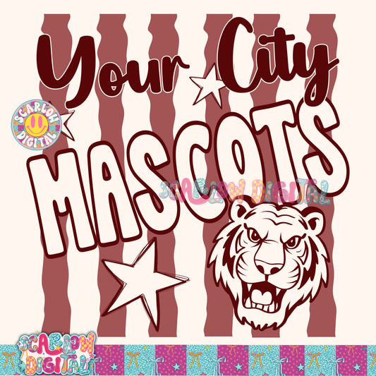 Maroon Mascot Custom Design  - REVIEW DESCRIPTION BEFORE PURCHASING