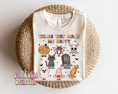 Things That Make Me Happy PNG-Halloween Sublimation Digital Design Download-cute halloween png, spooky season png, ghost png, fall png files