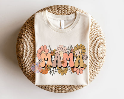 Floral Mama PNG Sublimation Digital Design Download, flowers png, png for moms, mama png design, trendy mama png, fall mama png designs