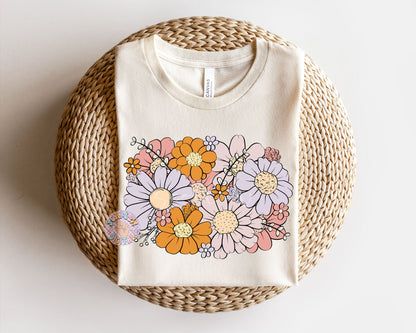 Bouquet PNG-Floral Sublimation Digital Design Download-flowers png, boho floral png, girl png designs, floral bouquet png, trendy png files