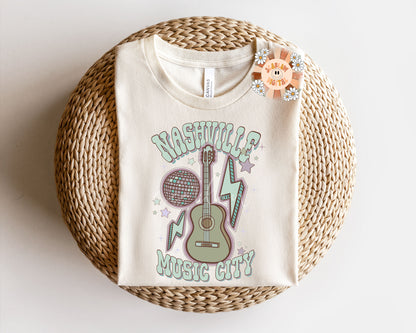 Nashville PNG-Country Music Sublimation Digital Design Download-bachelorette png, guitar png, disco ball png, retro png, western png designs