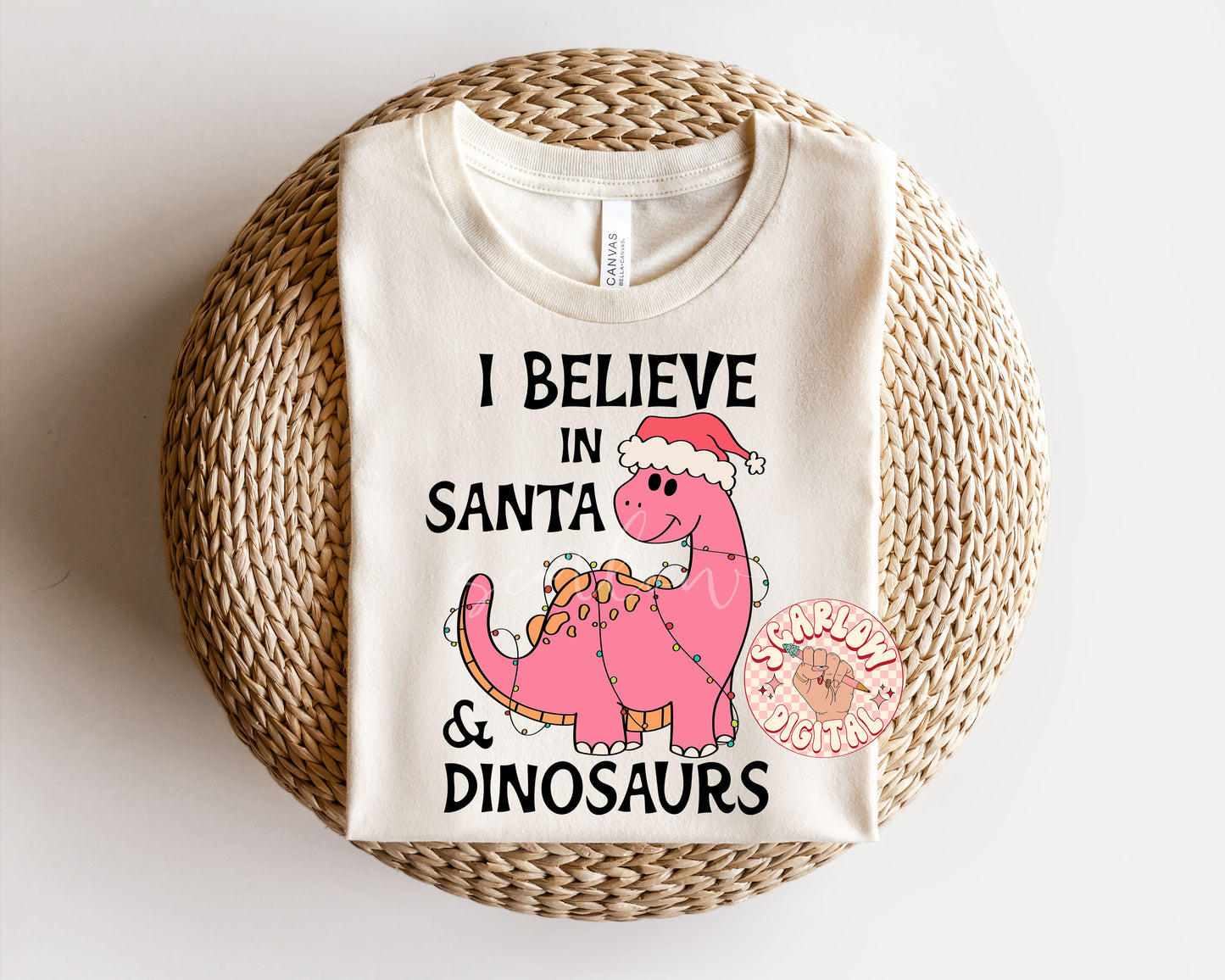 I Believe in Santa and Dinosaurs PNG-Christmas Sublimation Digital Design Download-girl christmas png, dinos png, girl designs, funny png