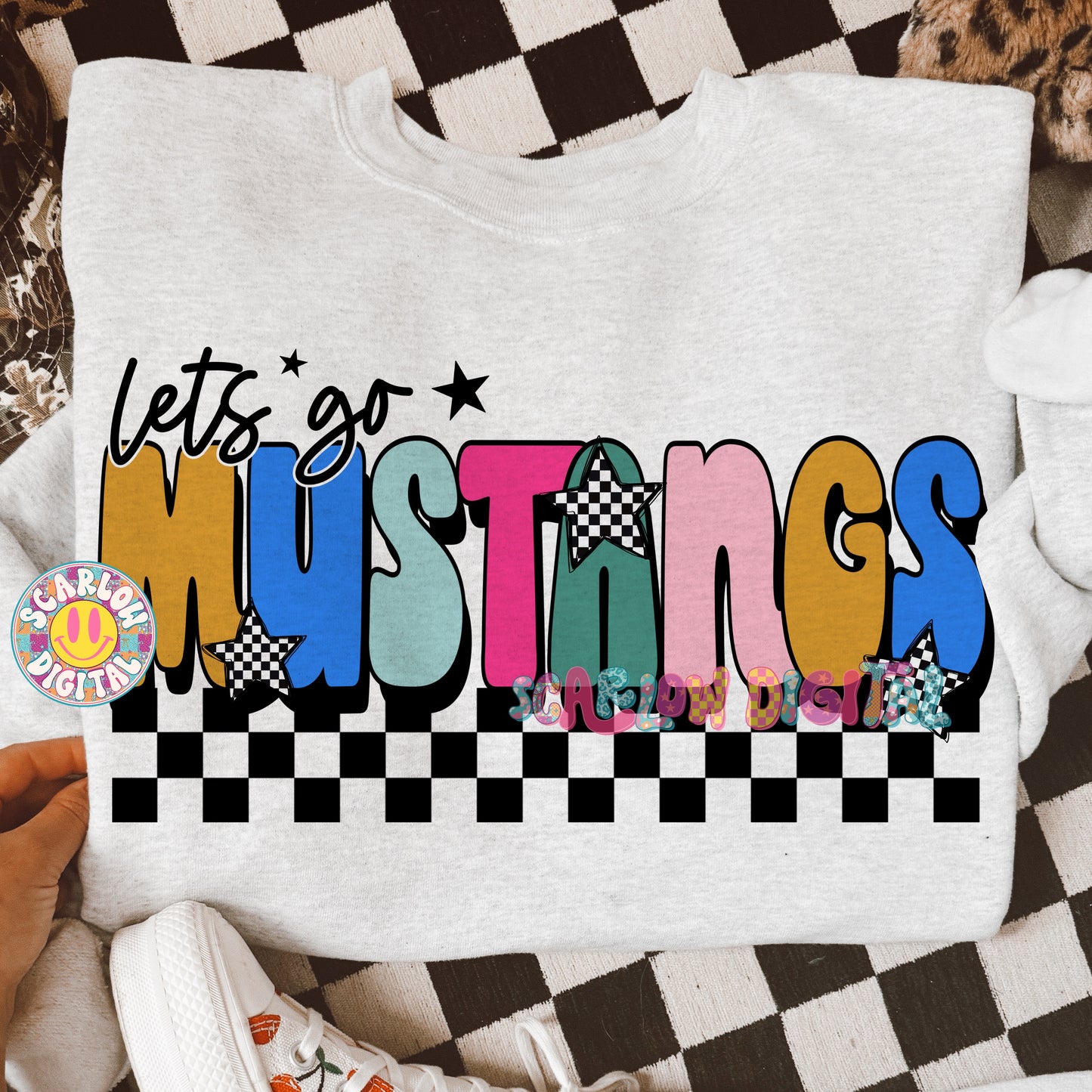 Let's Go Mustangs PNG Digital Design