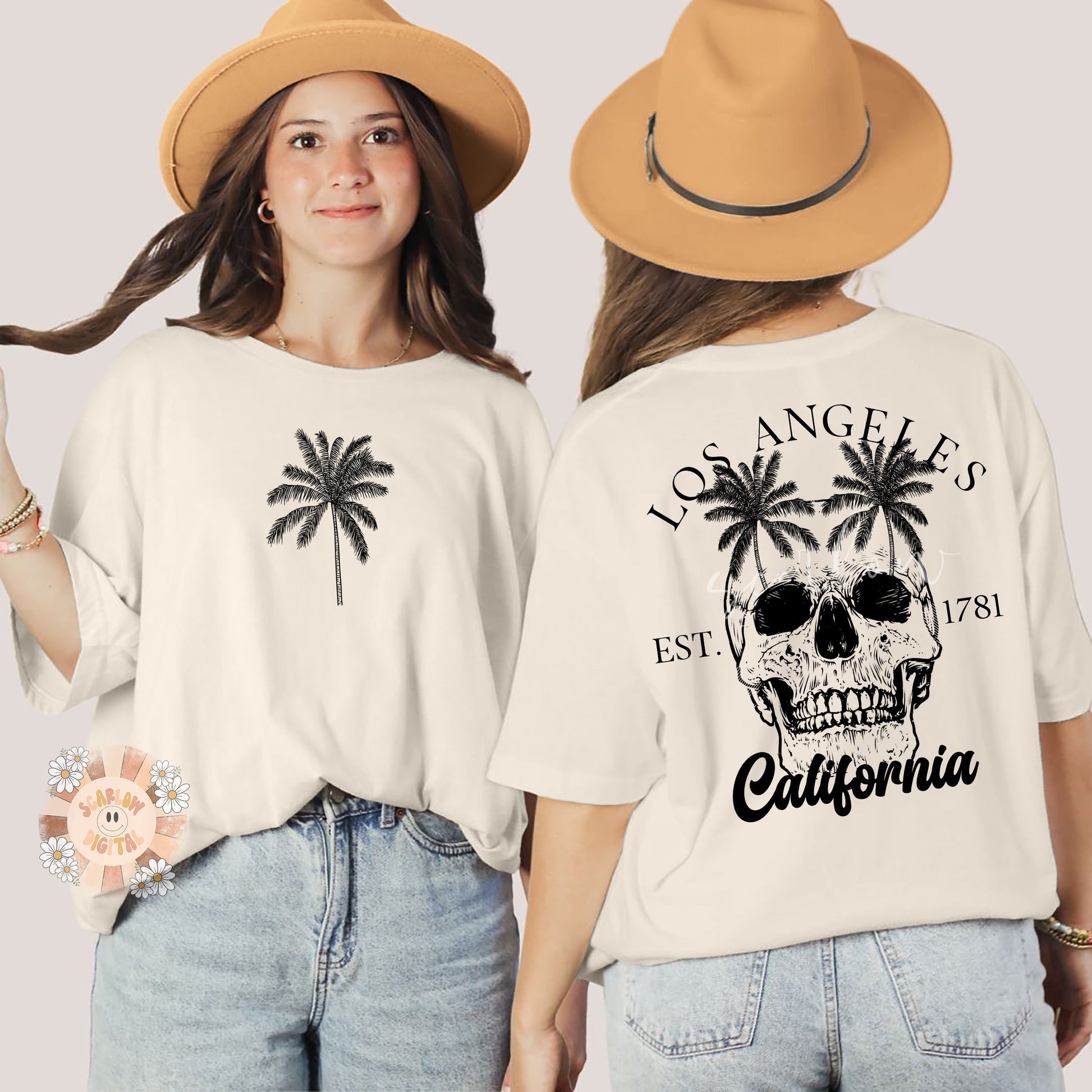 Los Angeles California Pocket and Back PNG Bundle-front and back png ...