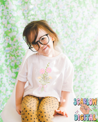 Coquette Bouquet PNG Digital Design Download, flowers png, floral bouquet png, coquette designs, trendy png designs, simple png, girly png