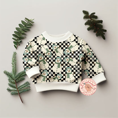 Snowman Seamless Pattern-Winter Sublimation Digital Design Download-christmas seamless, boy seamless, snowflake seamless, winter designs