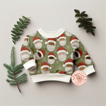 Traditional Santa Claus Seamless Pattern-Christmas Sublimation Digital Design Download-snowflake seamless, traditional christmas seamless