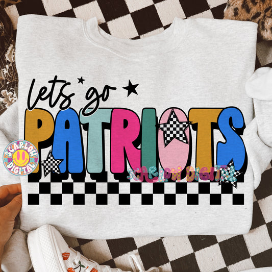 Let's Go Patriots PNG Digital Design