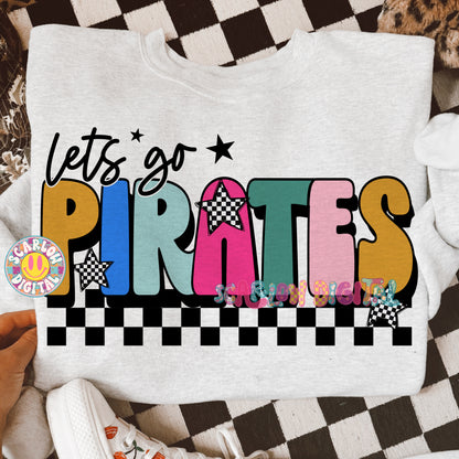 Let's Go Pirates PNG Digital Design
