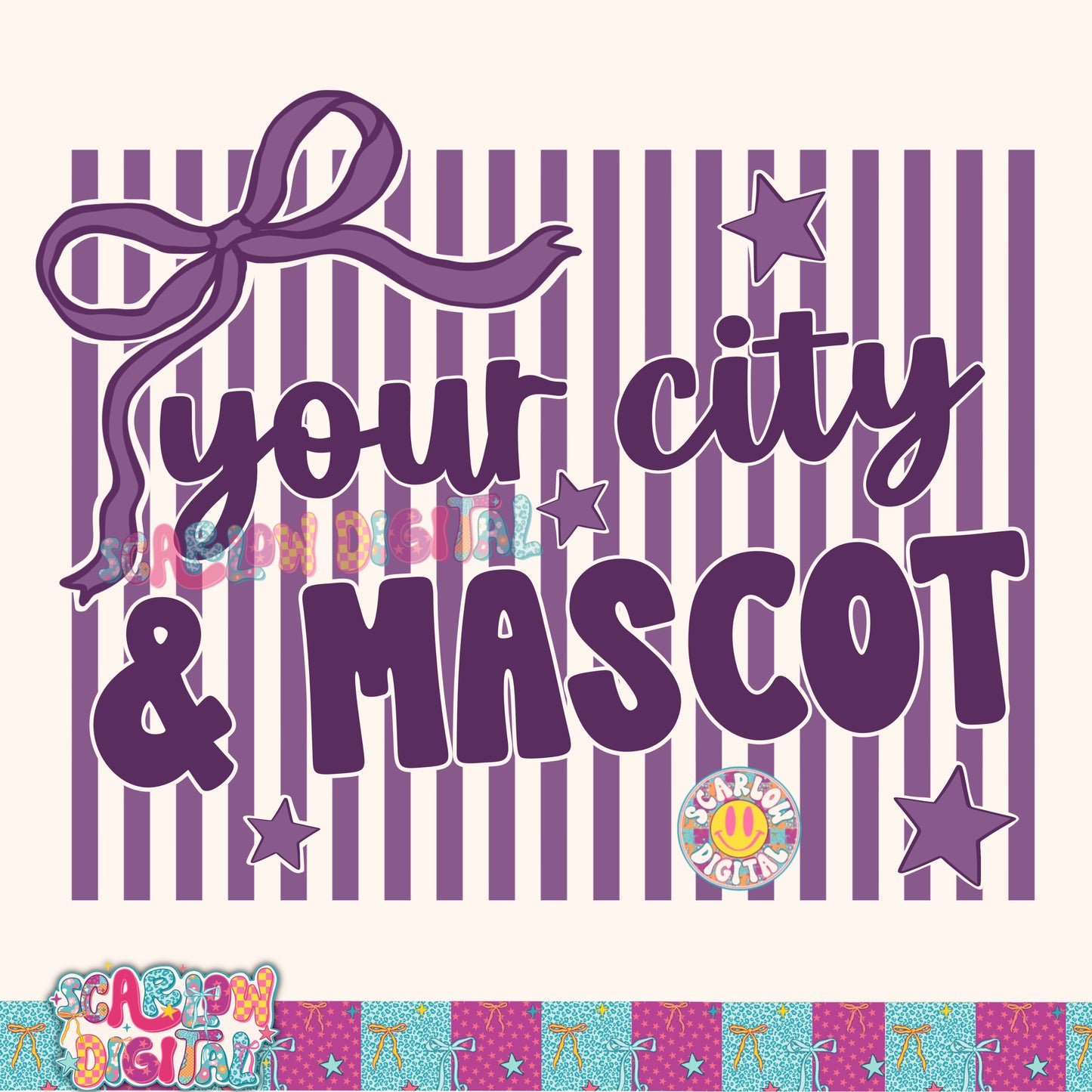 Purple Mascot Custom Design  - REVIEW DESCRIPTION BEFORE PURCHASING