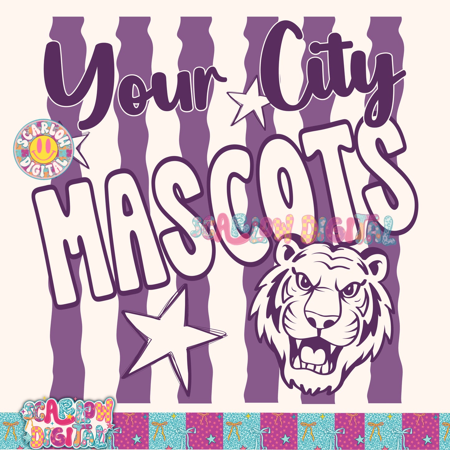 Purple Mascot Custom Design  - REVIEW DESCRIPTION BEFORE PURCHASING