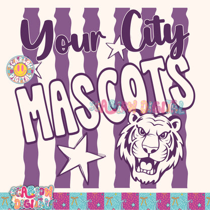 Purple Mascot Custom Design  - REVIEW DESCRIPTION BEFORE PURCHASING