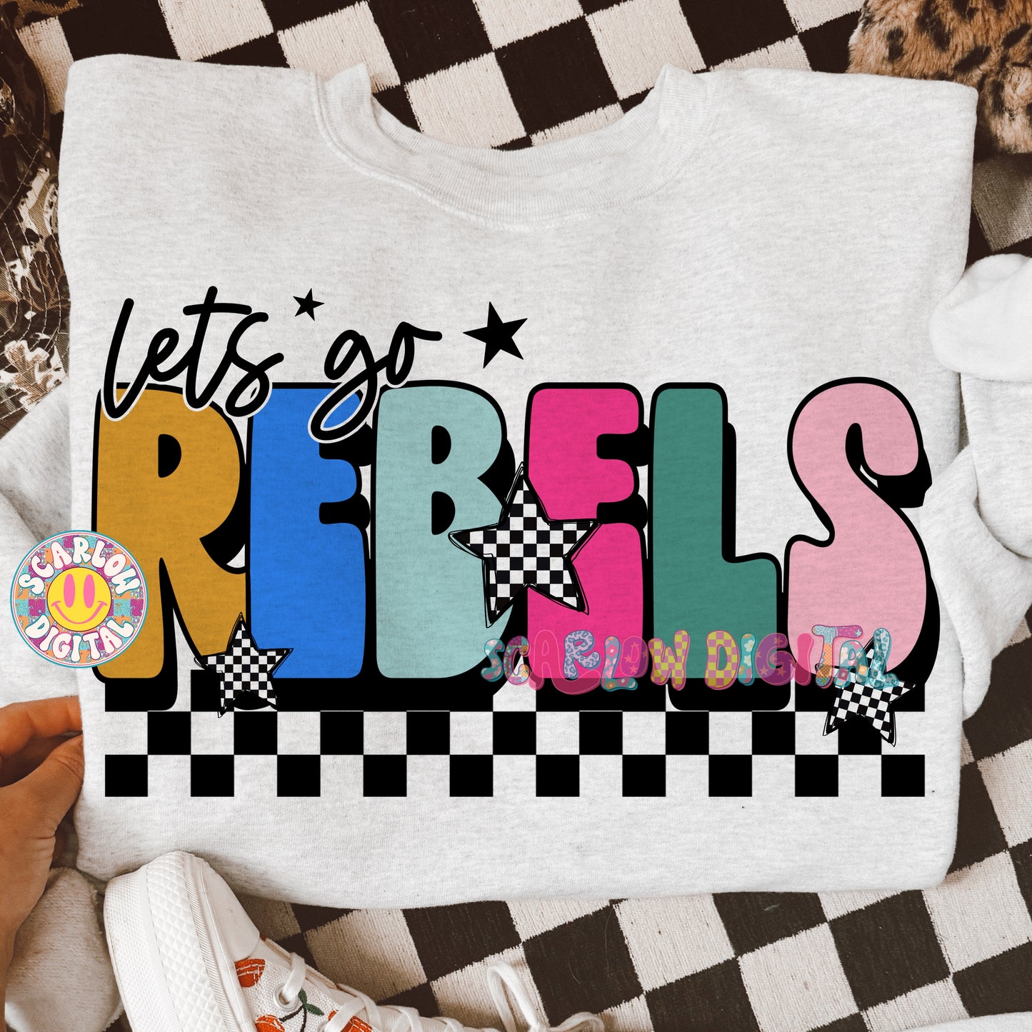 Let's Go Rebels PNG Digital Design
