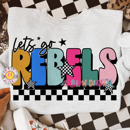 Let's Go Rebels PNG Digital Design