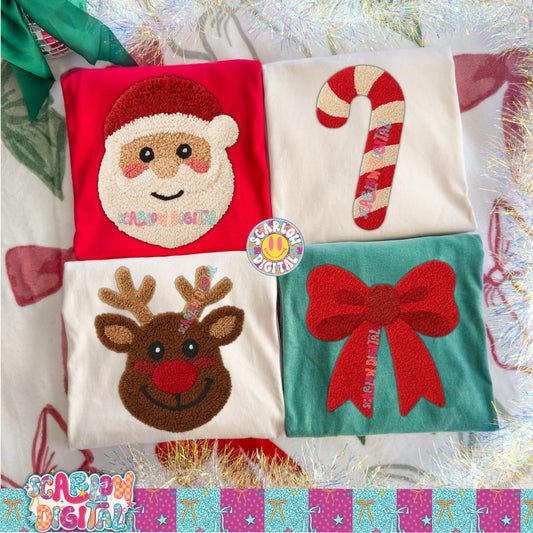 Christmas Characters Pockets Bundle PNG Digital Design