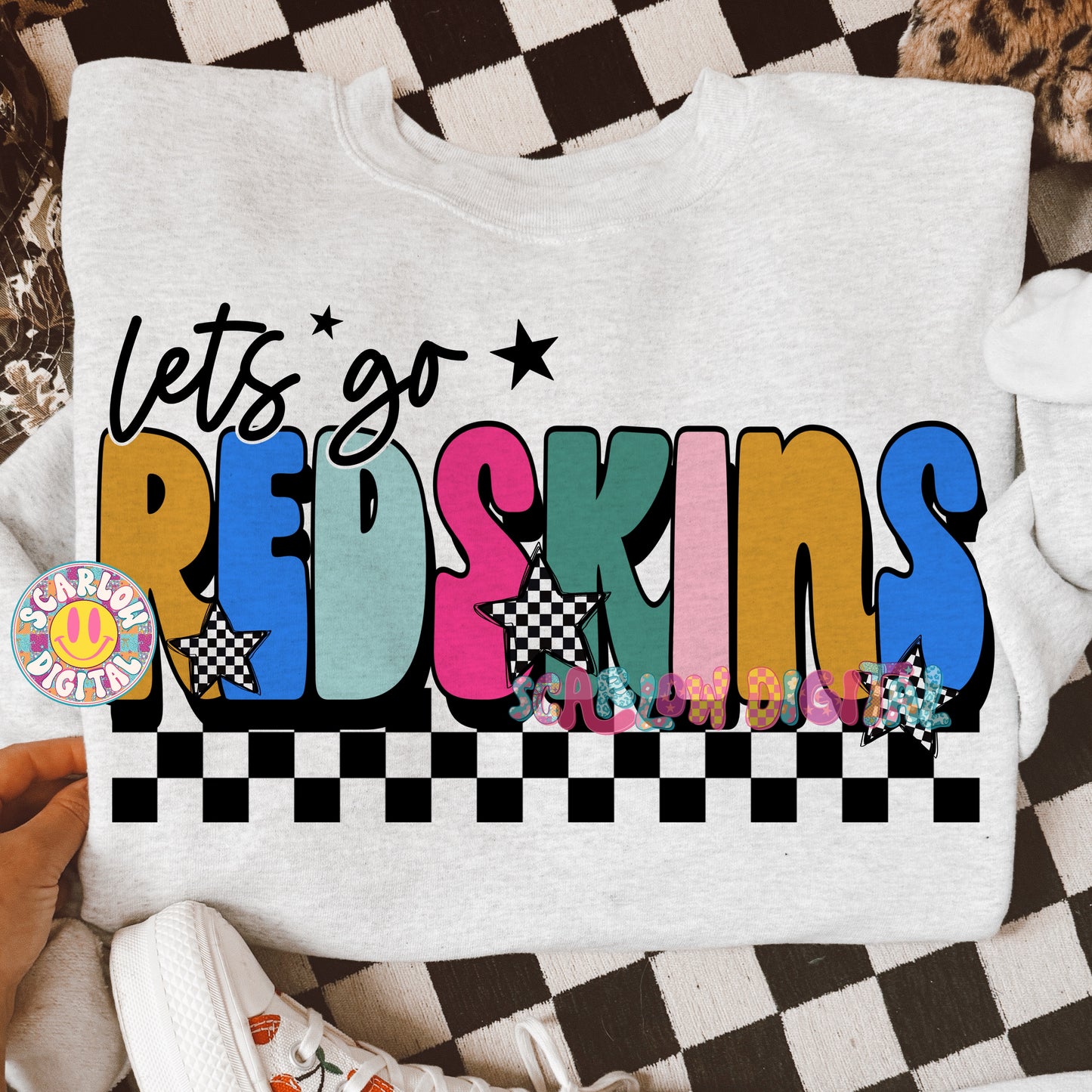 Let's Go Redskins PNG Digital Design