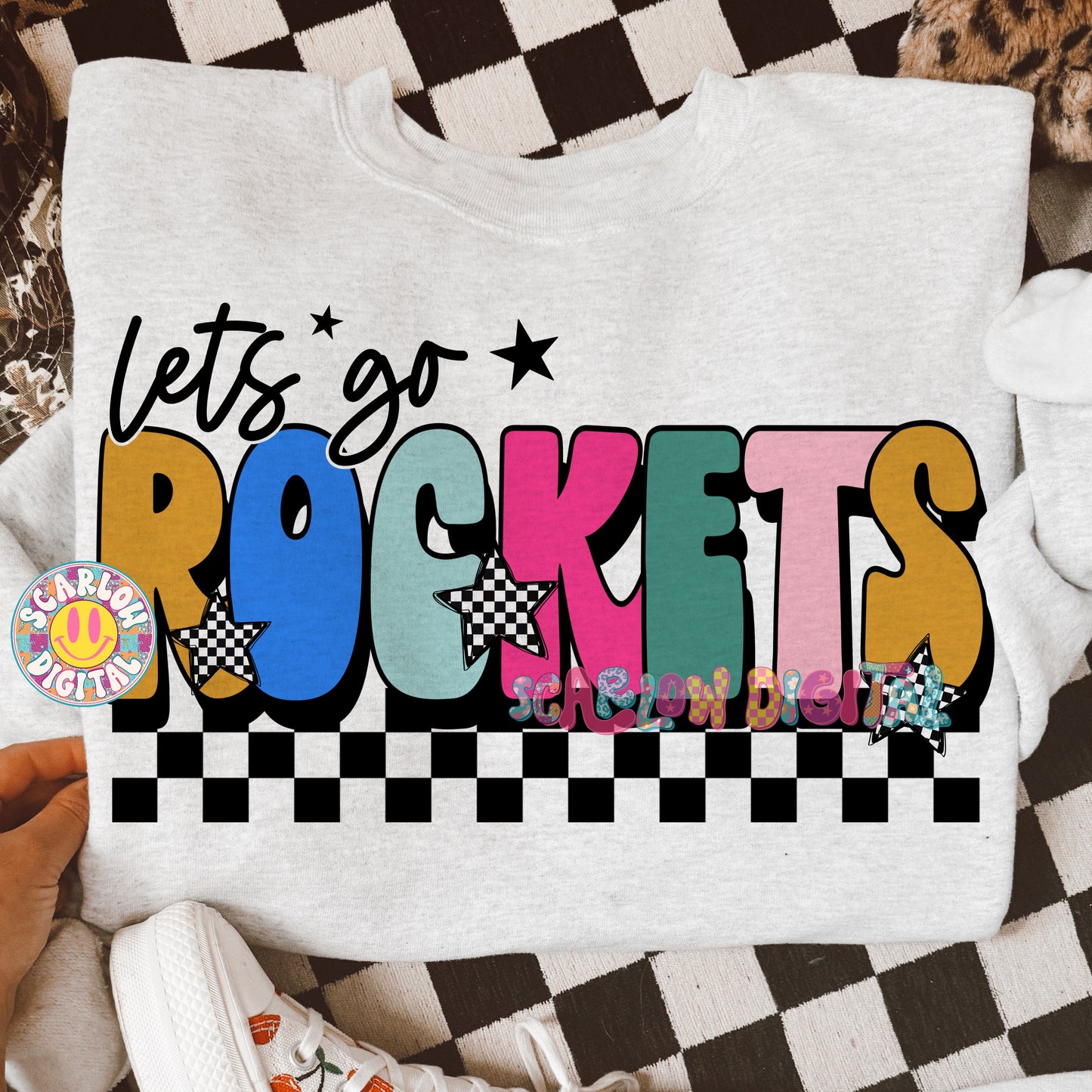 Let's Go Rockets PNG Digital Design