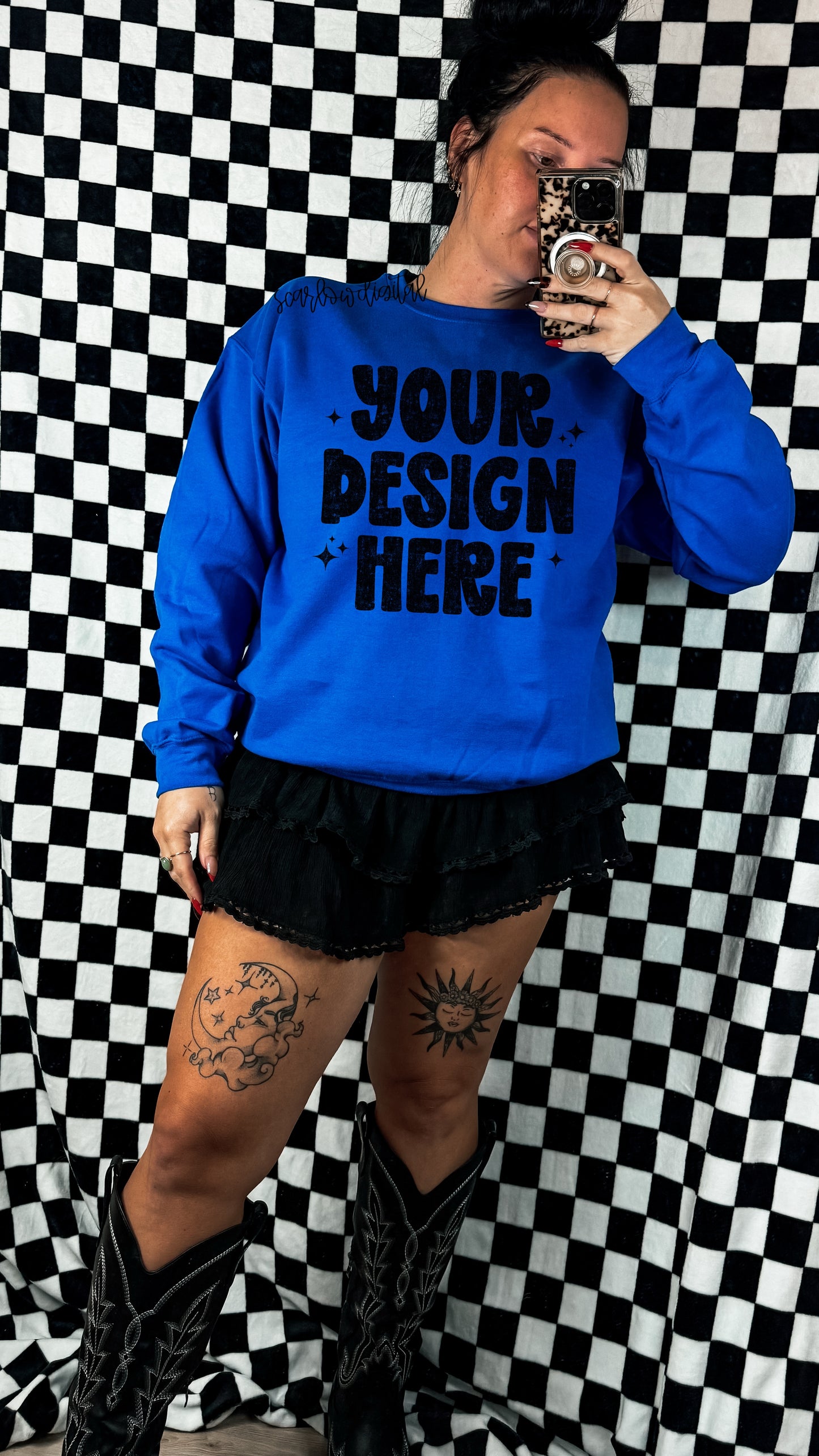 ✨ NEW NEW NEW ✨ Royal Gildan - Unisex Heavy Blend Crewneck Sweatshirt 18000 Mockup