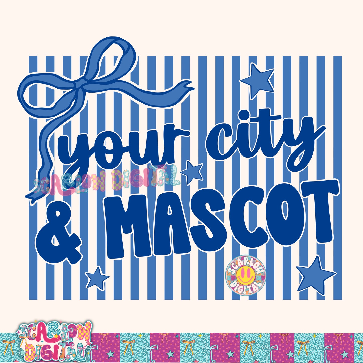 Royal Blue Mascot Custom Design  - REVIEW DESCRIPTION BEFORE PURCHASING