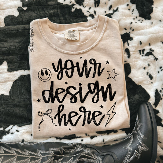 Ivory Comfort Colors T-Shirt Mockup with Black Boots and Cowhide