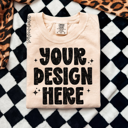 ✨ NEW NEW NEW ✨ Ivory Comfort Colors Unisex Garment-Dyed Heavyweight T-Shirt 1717 Mockup